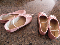 JOHNNY BROWN LEATHER KIDS BALLET SLIPPERS