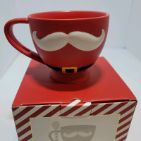 Santa Claus Procelain Mug with Spoon NEW