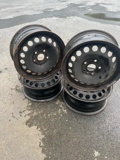 Up for sale, four 15” rims off a 2016 Jetta. Still in good shape.
