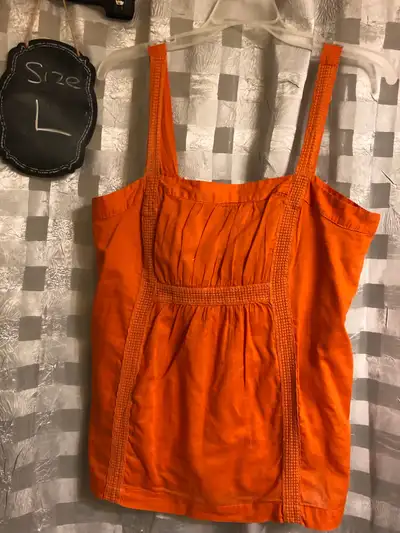 2 women's smock top summer tank blouses - large, View more