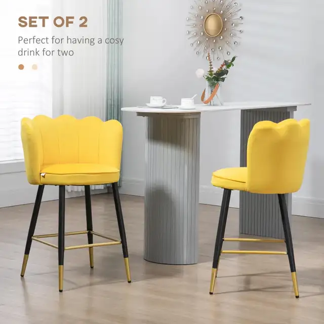 Modern Counter Height Bar Stools with Back, Footrest for Home Ki in Chairs & Recliners in Markham / York Region - Image 6