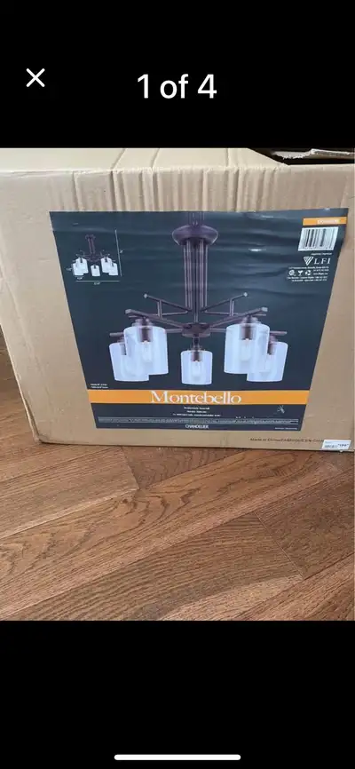 New in box Add a touch of elegance to your home with this brand-new Montebello Chandelier, featuring...