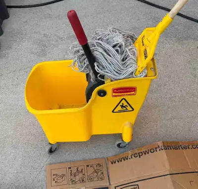 Rubbermaid Mop Bucket and mop, View more