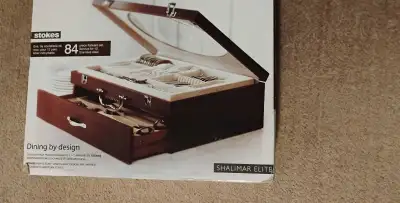 Stokes 84 piece silverware set, View more