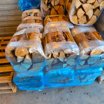 1.5 cubic ft birch firewood bundle available for $20.00 each. This is a convenient pickup option for...