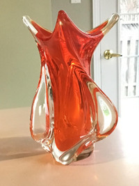 Orange Chalet Twist Vase