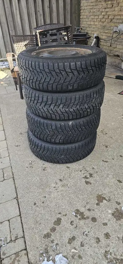 Great set of four certified wintertrek snow tires + steel wheels in almost new condition. The tires...