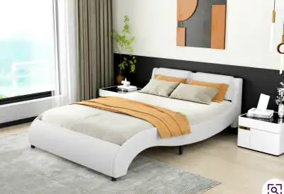 NEW White double bed frame, View more