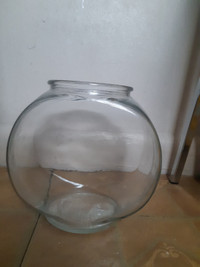 Small glass fish bowl