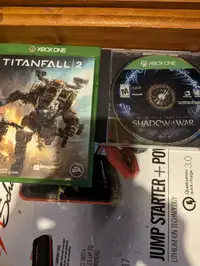 Xbox one games Titanfall 2 and middle earth shadow of war 