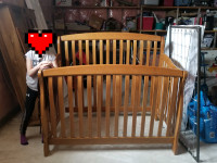 Baby crib and dresser set