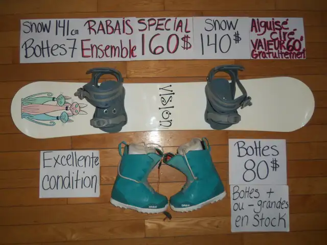 Équipements de snowboard planche a neige snow in Snowboard in Drummondville - Image 6