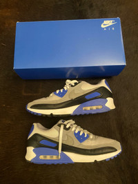 Nike Air Max 90 Royal Blue/Particle Gray - Size 12 Preowned