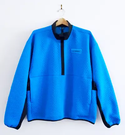 Men’s XL Adidas TERREX half-zip blue sweatshirt., View more