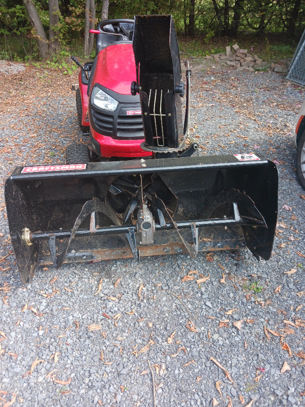 Craftsman mower with a snowblower attachment in Snowblowers in Ottawa - Image 3