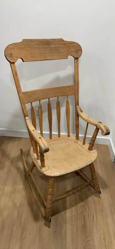 Antique Arrowback Windsor Rocking Chair Boston Rocker Primitive, View more