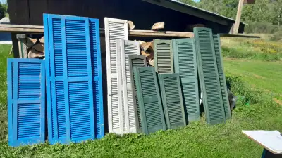 shutters asst sizes $45 per pair asst size range from 34" to 60" located just north of madoc call or...