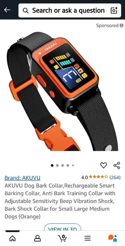 Brand new never used Akuuu Bark Collar with AI intelligently recognizes dog barking. IPX7 Waterproof...