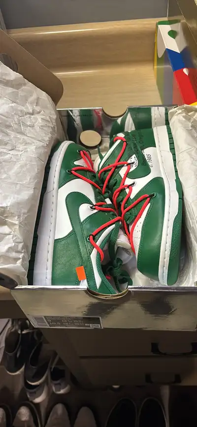 Nike dunk low off white Pine green , View more