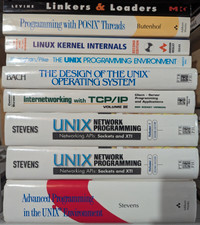 Unix, networking, system books (computer science, programming)