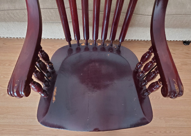 Antique Solid Wood Johnson Chair Co. Swivel Office Chair in Chairs & Recliners in Moncton - Image 3