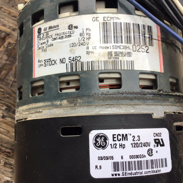 GE - ECM 3 Motor 1/2 HP, 60 HZ, 120/240V, 1240 RPM in Other in Oakville / Halton Region