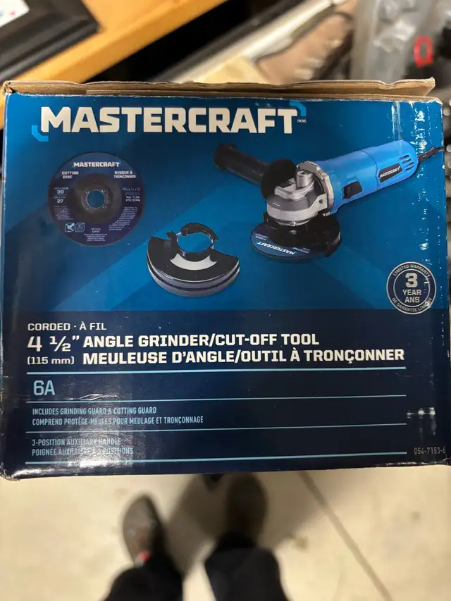 Mastercraft 4 1/2” Angle Grinder 2 For Sale