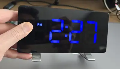 Large digit, Blue LED Desk Clock, View more