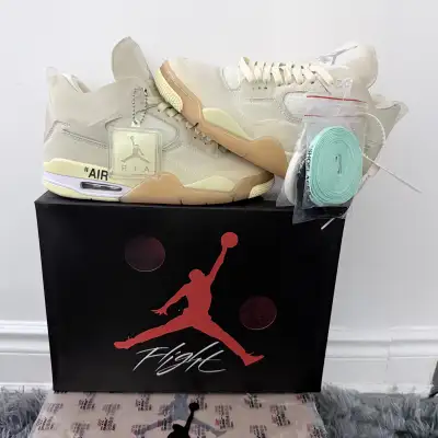 jordan 4 retro off-white sail, View more