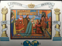 TIMBRE FEUILLET, CUBA 1992, EXPOSITION, un timbre.