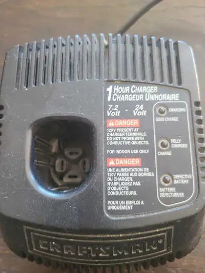 Mastercraft battery charger and two 19.2 volt batteries , View more