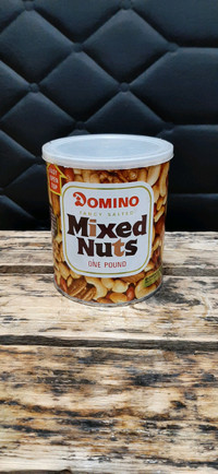 Vintage Dominion grocery mixed nuts tin