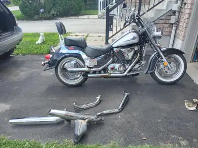 Motorcycle exhaust for 1989 TO 2010 Boulevard OR Intruder 1500CC $160 OBO. Excellent condition. For...