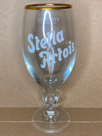 Breweriana - Beer Glass - Stella Artois (White lettering)