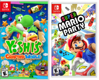 Yoshi's Crafted World OR Super Mario Party Switch New/SealedNeuf