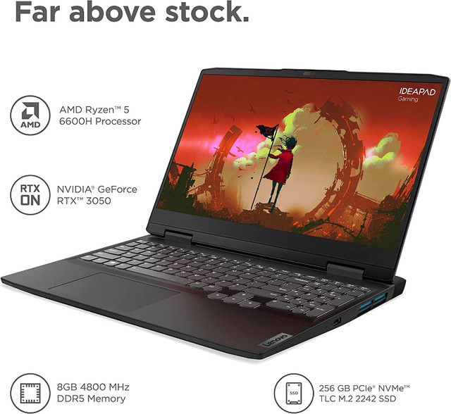 Lenovo Ideapad Gaming 3 - Essential Gaming Laptop - 15.6" in Laptops in Belleville - Image 2