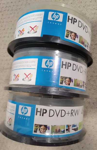 HP DVD + RW 4X disks, View more