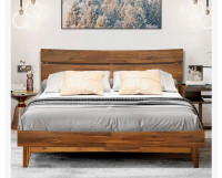 King and queen solid word bed frames