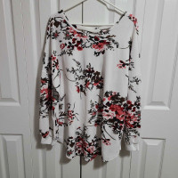 Lishly Curve white floral blouse 4xl