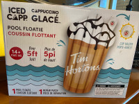 TIM HORTONS 2023 Iced Capp Pool Water Floatie with Cup Holder 70