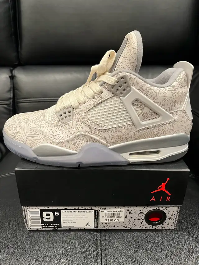Air Jordan 4 Retro • 30th Anniversary Laser • size 9.5 in Men's Shoes in City of Toronto - Image 2
