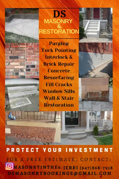 Masonry Restoration ServicesText pics to 647- 868- 7918, View more