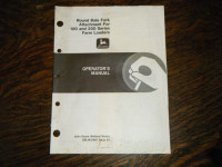 John Deere Bale Fork for 100, 200 Farm Loader Operators Manual