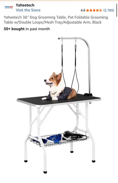 Yaheetech 36" Foldable Dog Grooming Table - Black, View more