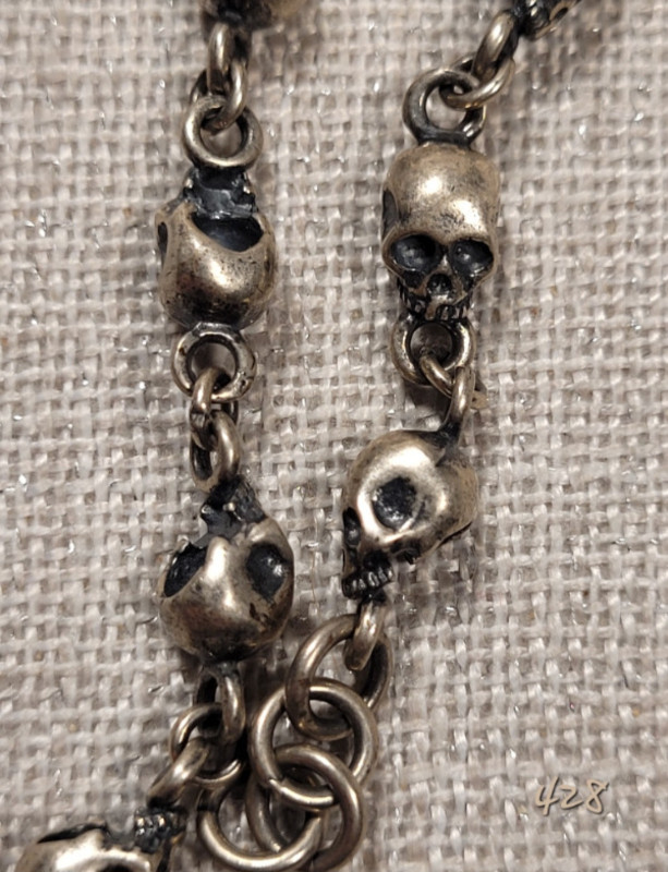 Bracelet 7" d'alliage tibétain crânes. Tibetan alloy skull chain dans Bijoux et montres  à Laval/Rive Nord - Image 2