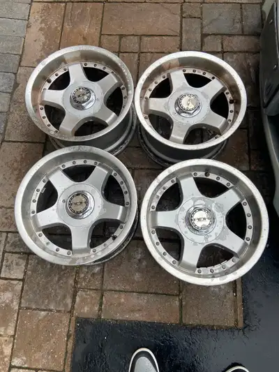 Nice rare set of ROH ZR5 fox body rare vintage 4 x 108 deep dish 15x8 ET 15mm comes complete with ce...