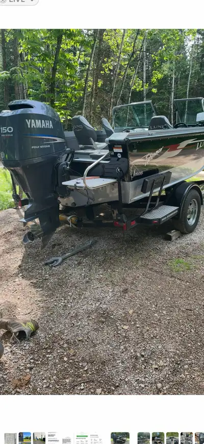 2005 Lund Fisherman/150 HP Yamaha 4 Stroke 3 Pedestal seats, 2 Flip up rear jump seats, full Bimini...
