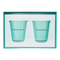 TIFFANY & CO. TIFFANY COFFEE CUPS IN BONE CHINA, SET OF TWO