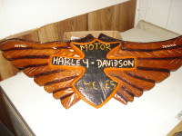 Harley-Davidson wood sign