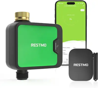 RESTMO Smart WiFi Water Timer for Garden Hose, Sprinkler Timer, View more